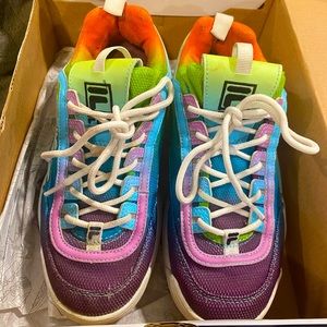 Rainbow/ Tie Dye Disruptor Filas